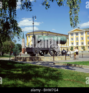 Cannone imperiale di Tsar Pushka, Cremlino di Mosca, Mosca, Distretto Centrale, Russia Foto Stock