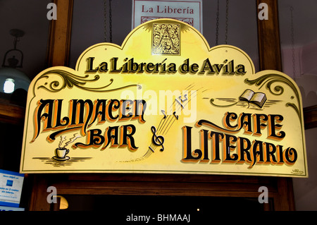 La Libreria de Avila Buenos Aires Argentina San Telmo Bar libreria letteraria cafe Foto Stock