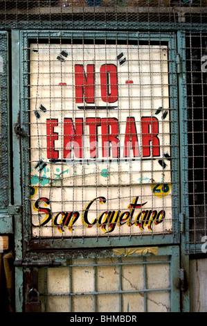 No Entrar Buenos Aires Argentina San Telmo negozio di antiquariato Mercato delle Pulci Foto Stock