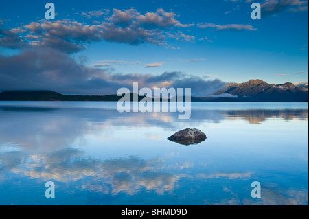 Il lago Manapouri, Fjordland National Park, Nuova Zelanda Foto Stock