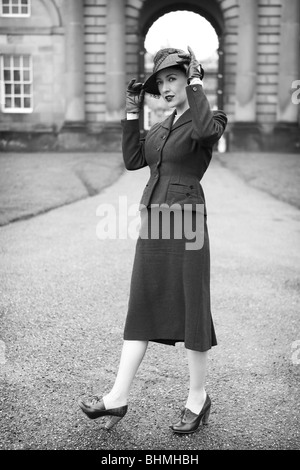 1940's Fashion ritratto Foto Stock