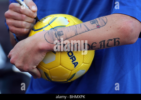 RYAN SHECKLER 2009 Mia Hamm & NOMAR GARCIAPARRA CELEBRITY SOCCER CHALLENGE CARSON LOS ANGELES CA USA 17 Gennaio 2009 Foto Stock