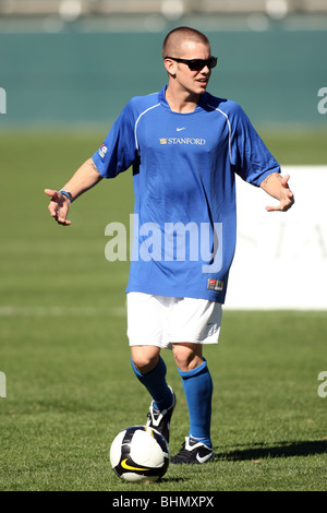 RYAN SHECKLER 2009 Mia Hamm & NOMAR GARCIAPARRA CELEBRITY SOCCER CHALLENGE CARSON LOS ANGELES CA USA 17 Gennaio 2009 Foto Stock