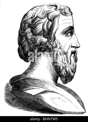 Lykurgos, tra 11th e 8th secolo a.C., leggendario legislatore di Sparta, ritratto, incisione in legno, 19th secolo, Foto Stock