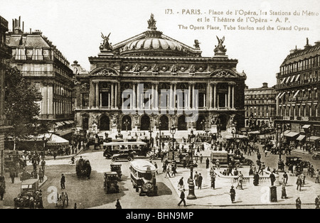 Geografia / viaggio, Francia, Parigi, opera, Place de l'Opera, vista esterna, cartolina, circa 1910, Foto Stock