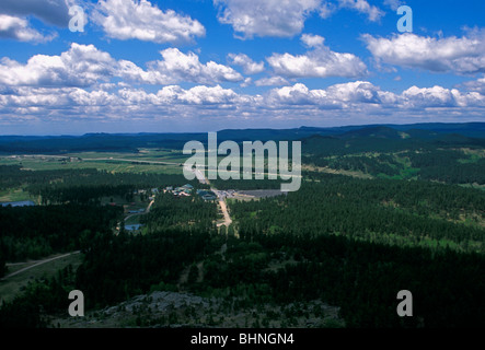 Paesaggio, Vista da Crazy Horse Memorial, Black Hills, Dakota del Sud, Stati Uniti, America del nord Foto Stock