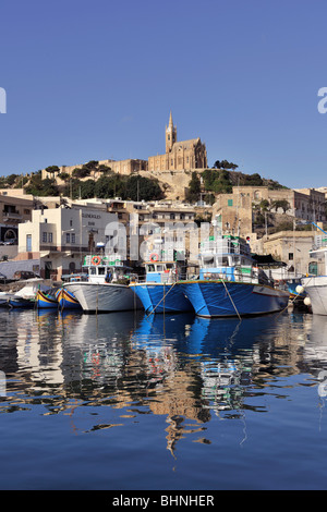 Nostra Signora di Lourdes, Mgarr al porto dei traghetti, Gozo Foto Stock