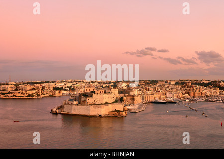 Fort St Angelo, Vittoriosa, tre città Foto Stock