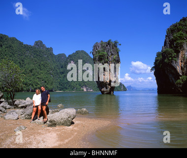 Ko Tapu (James Bond) Isola, Ao Phang Nga National Park, Ko Ping Kan Phang Nga, Thailandia Foto Stock