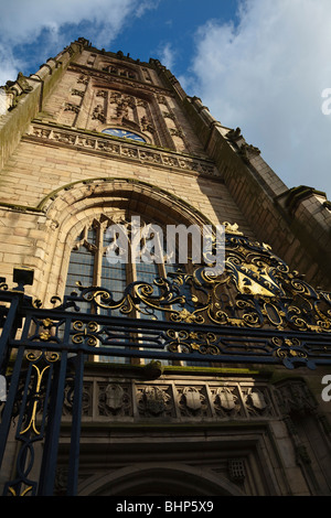 Derby Cathedral tower, Inghilterra Foto Stock