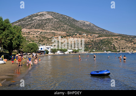 Vathi beach, Sifnos Island, Grecia Foto Stock