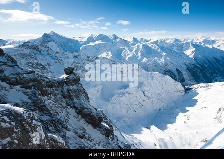 Panorama da Titlis su alpi svizzere, Engelberg, Svizzera Foto Stock