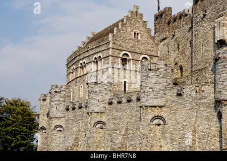 Castello di Gravensteen, Gent Belgio Fiandre Europa Foto Stock