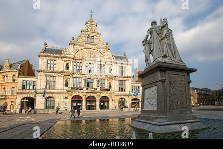 Teatro, Sint-Baafsplein, Gand ,Fiandre, in Belgio, Europa Foto Stock