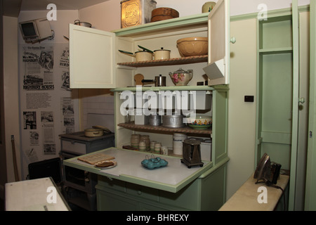 Un 1950 British home ricreato in un museo. Foto Stock