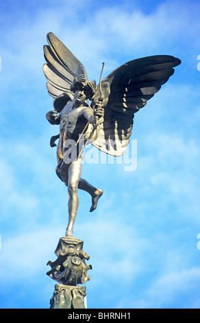 Statua di Eros, Piccadilly Circus a Londra, Inghilterra Foto Stock