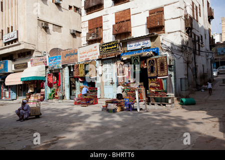 Al Balad città vecchia Jeddah Arabia Saudita mercato souk Foto Stock