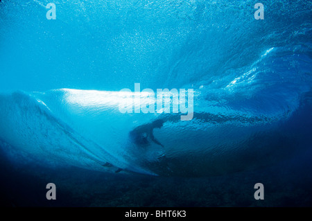 Vista subacquea del surfer Foto Stock