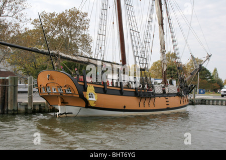 Schooner Sultana a Long Wharf Park in Cambridge Foto Stock