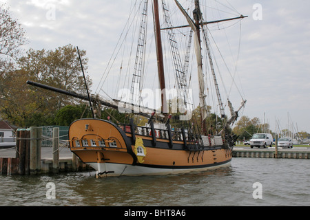 Schooner Sultana a Long Wharf Park in Cambridge Foto Stock