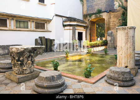 Patio interno del Museo Archeologico Etnologico, Cordoba, Spagna. Foto Stock