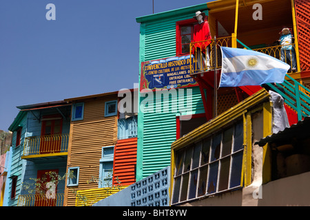 Colorati edifici storici in via Caminito la boca Capital Federal Buenos aires repubblica di Argentina sud america Foto Stock