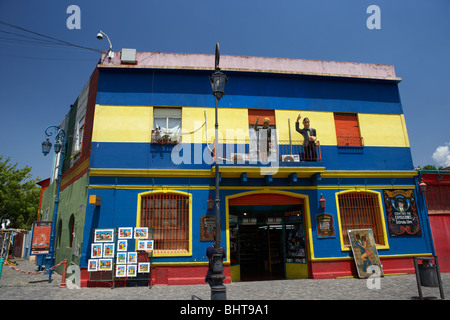 Turismo colorati souvenir shop in caminito street la boca Capital Federal Buenos aires repubblica di Argentina sud america Foto Stock