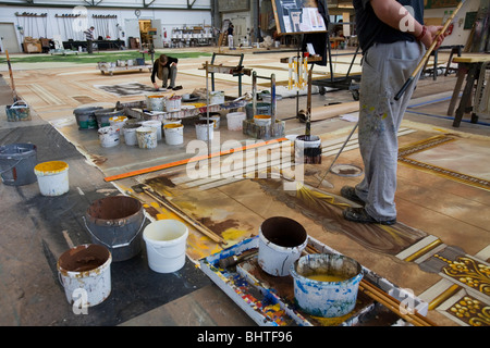 Scenografia, impostare la costruzione e scenari teatrali Foto Stock