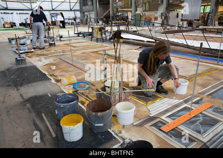 Scenografia, impostare la costruzione e scenari teatrali Foto Stock