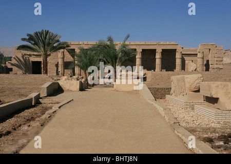 Tempio mortuario di Seti I presso la necropoli tebana vicino a Luxor, Egitto Foto Stock