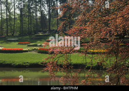 Il castello di Grand-Bigard, giardino, provincia del Brabante, Belgio Foto Stock