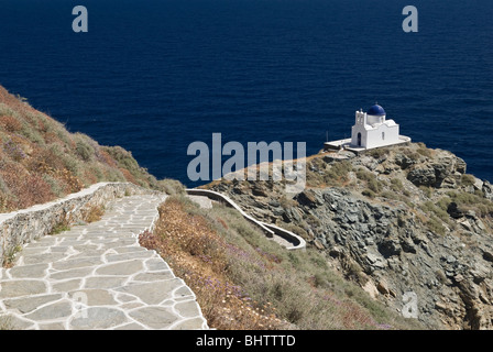 Cappella dell' EPTA Martyres, Sifnos Island, Grecia Foto Stock