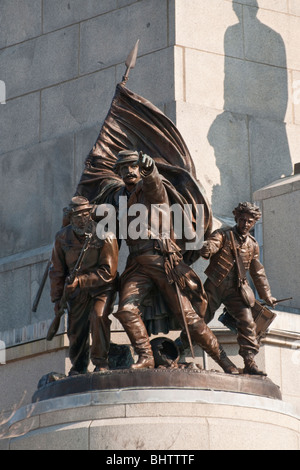 Statue eroiche sulla tomba di Lincoln in Springfield, Illinois Foto Stock