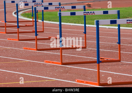 Autodromo di vuoto con barriere a Beirut Libano Medio Oriente Foto Stock