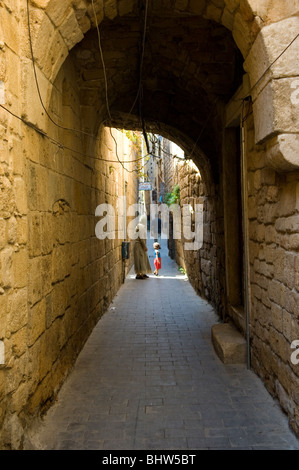 Vicolo in Saida Libano Medio Oriente Asia Foto Stock