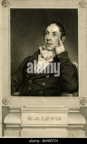 MATTHEW GREGORY LEWIS - romanziere inglese e drammaturgo (1775-1818) - vedere la descrizione riportata di seguito Foto Stock