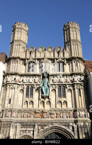 Il Christchurch porta d'ingresso alla Cattedrale di Canterbury nel Kent, Inghilterra, Regno Unito. Foto Stock