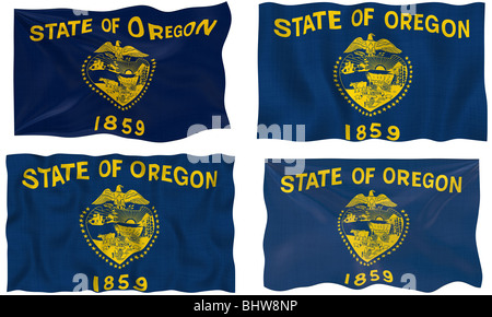 Grande immagine della bandiera di Oregon Foto Stock