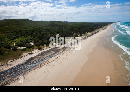 Marea nera lungo la Moreton Island Queensland Australia Foto Stock