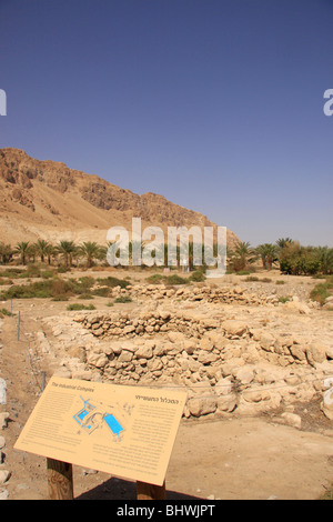 Mar Morto Valley, rovine del 1 ° secolo azienda agricola in Einot Tzukim Parco Nazionale Foto Stock