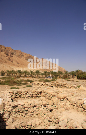 Mar Morto Valley, rovine del 1 ° secolo azienda agricola in Einot Tzukim Parco Nazionale Foto Stock