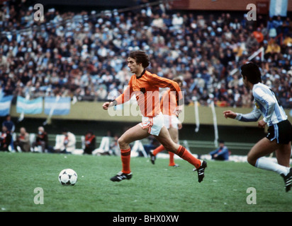 Finale di coppa del mondo 1978 Holland v Argentina football Rob Rensenbrink Foto Stock