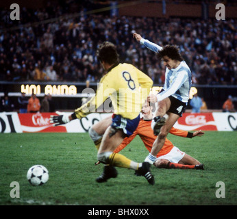 Finale di coppa del mondo 1978 Holland 1 Argentina 3 football Bertoni punteggi Argentina del terzo obiettivo Foto Stock