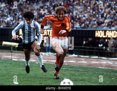 Finale di coppa del mondo 1978 Holland v Argentina football Foto Stock