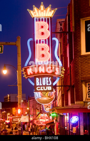 B. B. King Blues Club, Beale Street, casa dei blues, Memphis, Tennessee Foto Stock