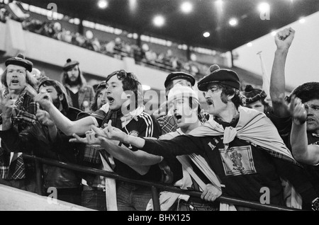 1978 World Cup Finals Gruppo Quattro corrispondono a Cordoba, Argentina. Scozia 1 v Iran 1. Arrabbiati tifosi scozzesi urlando dal Foto Stock