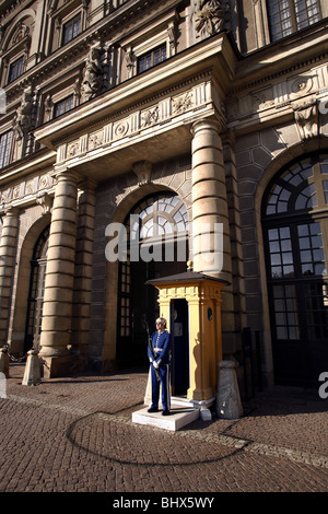 Royal Guard, Stoccolma Palace, Stadsholmen, Stoccolma, Svezia Foto Stock