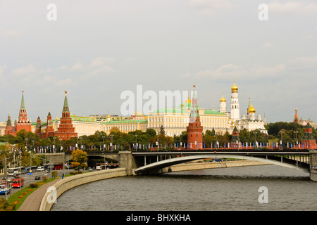 Ponte sul fiume Moskva, Mosca Foto Stock