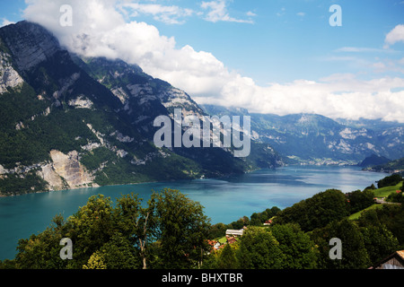 Walensee nella Svizzera orientale Foto Stock