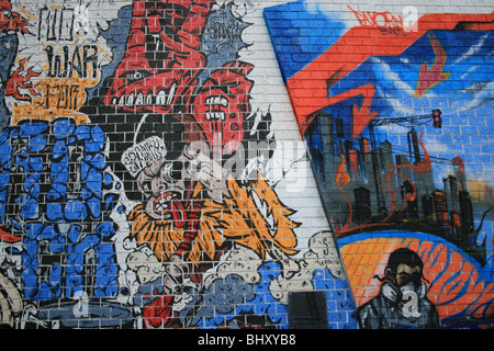 Thai arte dei graffiti, Bangkok, Thailandia. Foto Stock